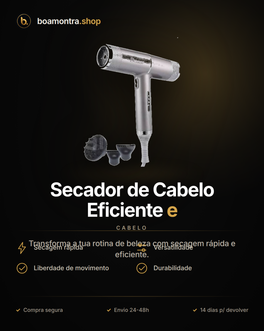 Secador de Cabelo Eficiente e Prático