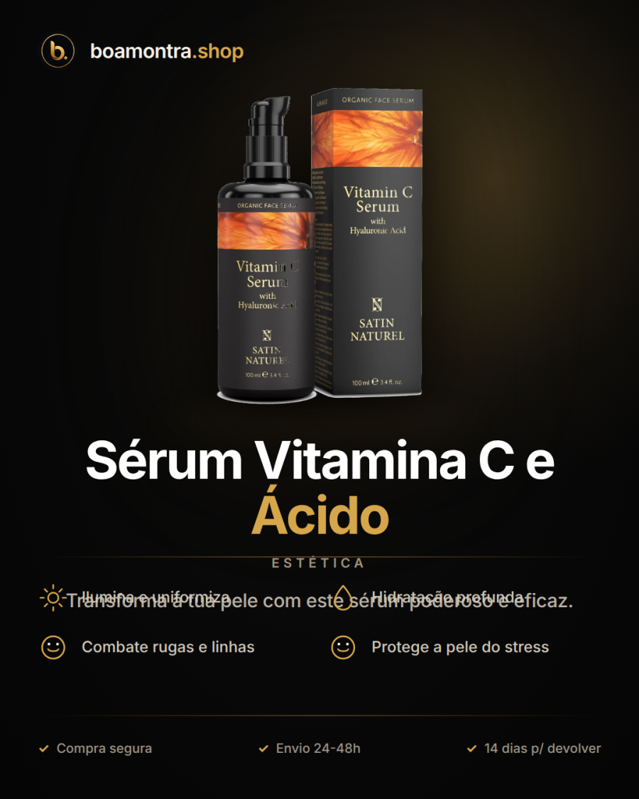 Pele Radiante com Sérum Vitamina C e Ácido Hialurónico