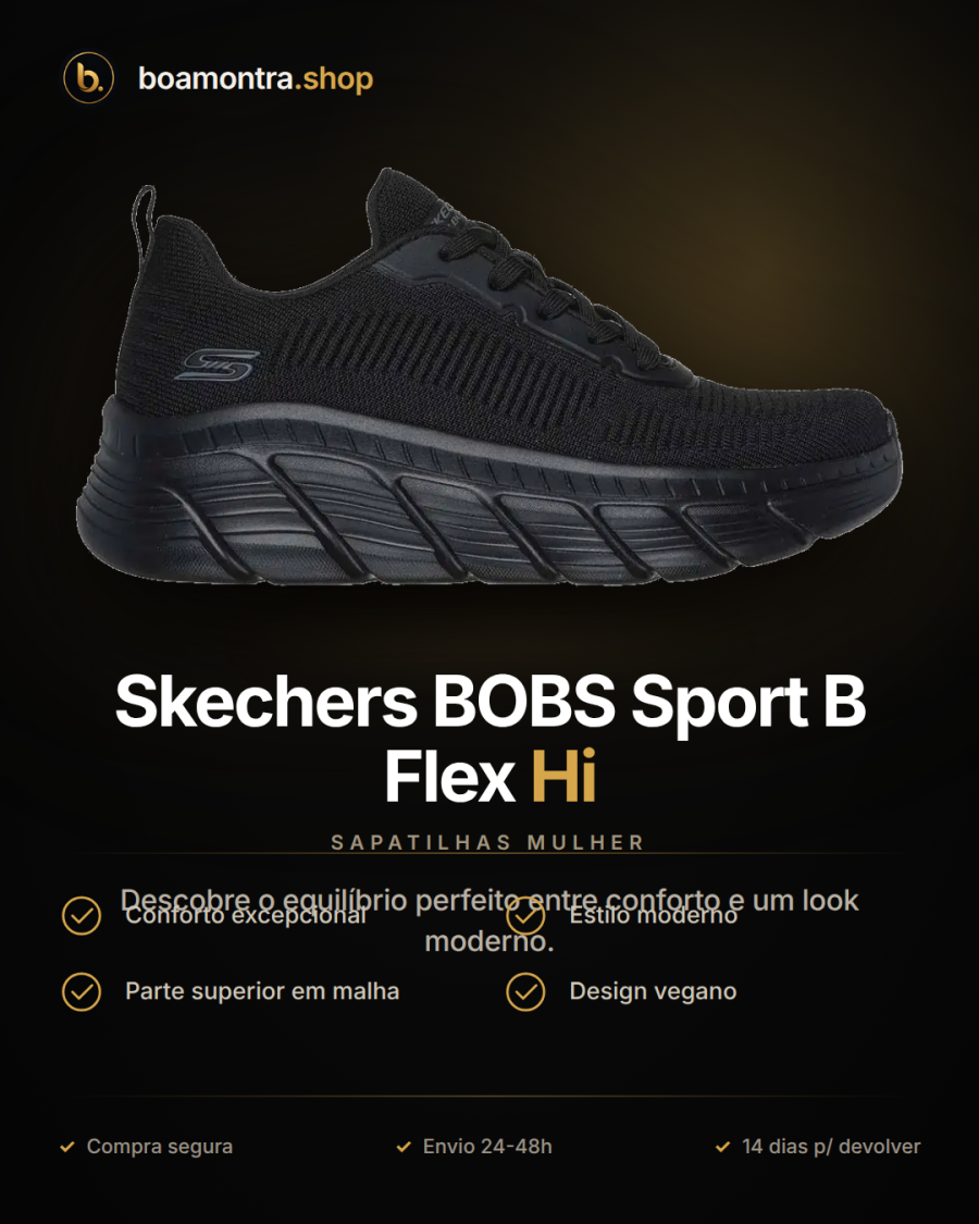 Conforto e Estilo com Skechers BOBS Sport B Flex Hi