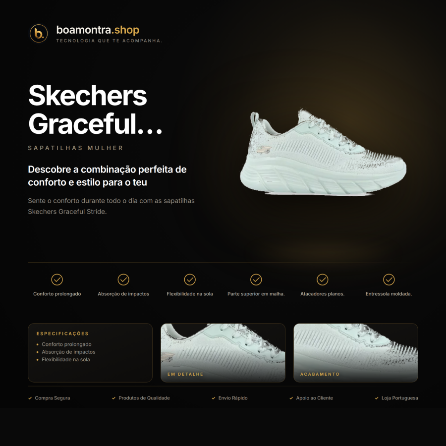 Conforto e Estilo com Skechers Graceful Stride