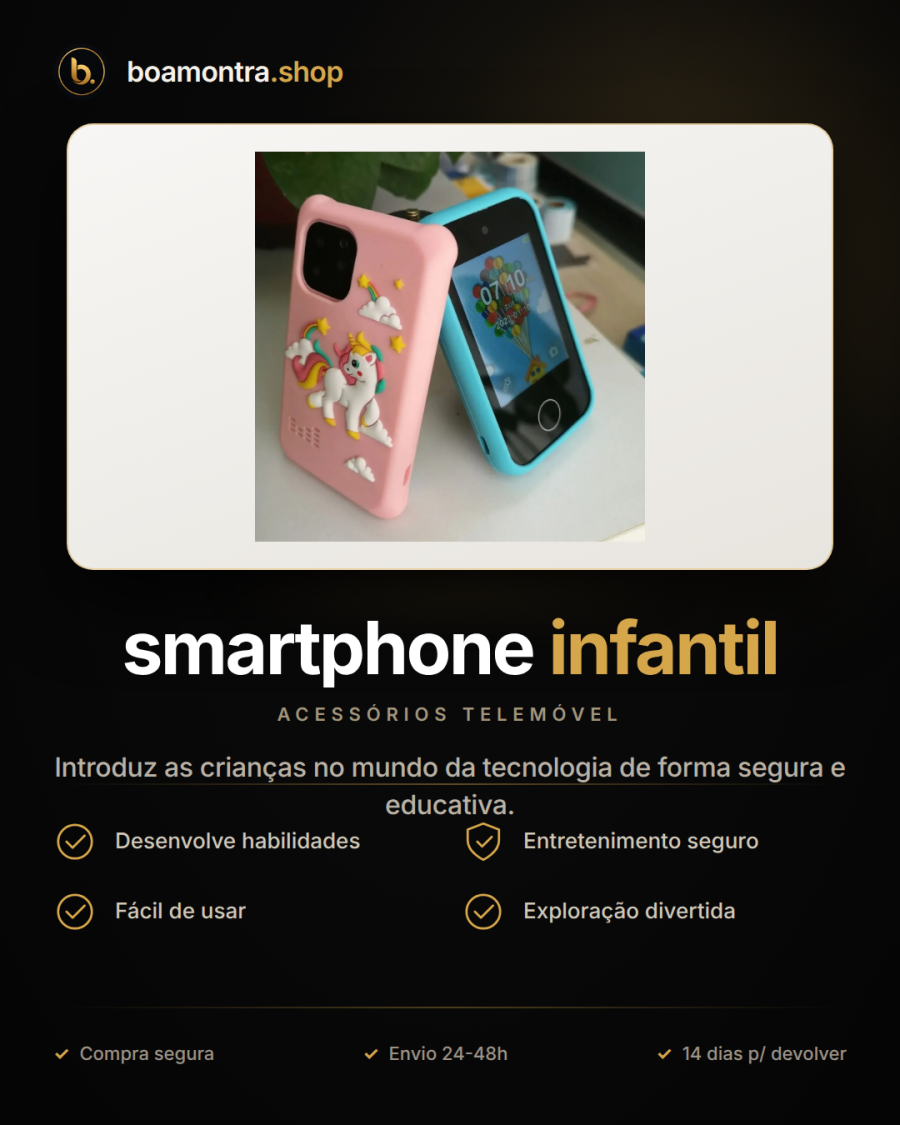 Diversão e segurança com smartphone infantil