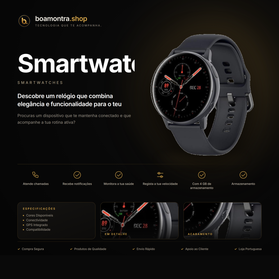 Acompanha o Teu Estilo de Vida com Smartwatch