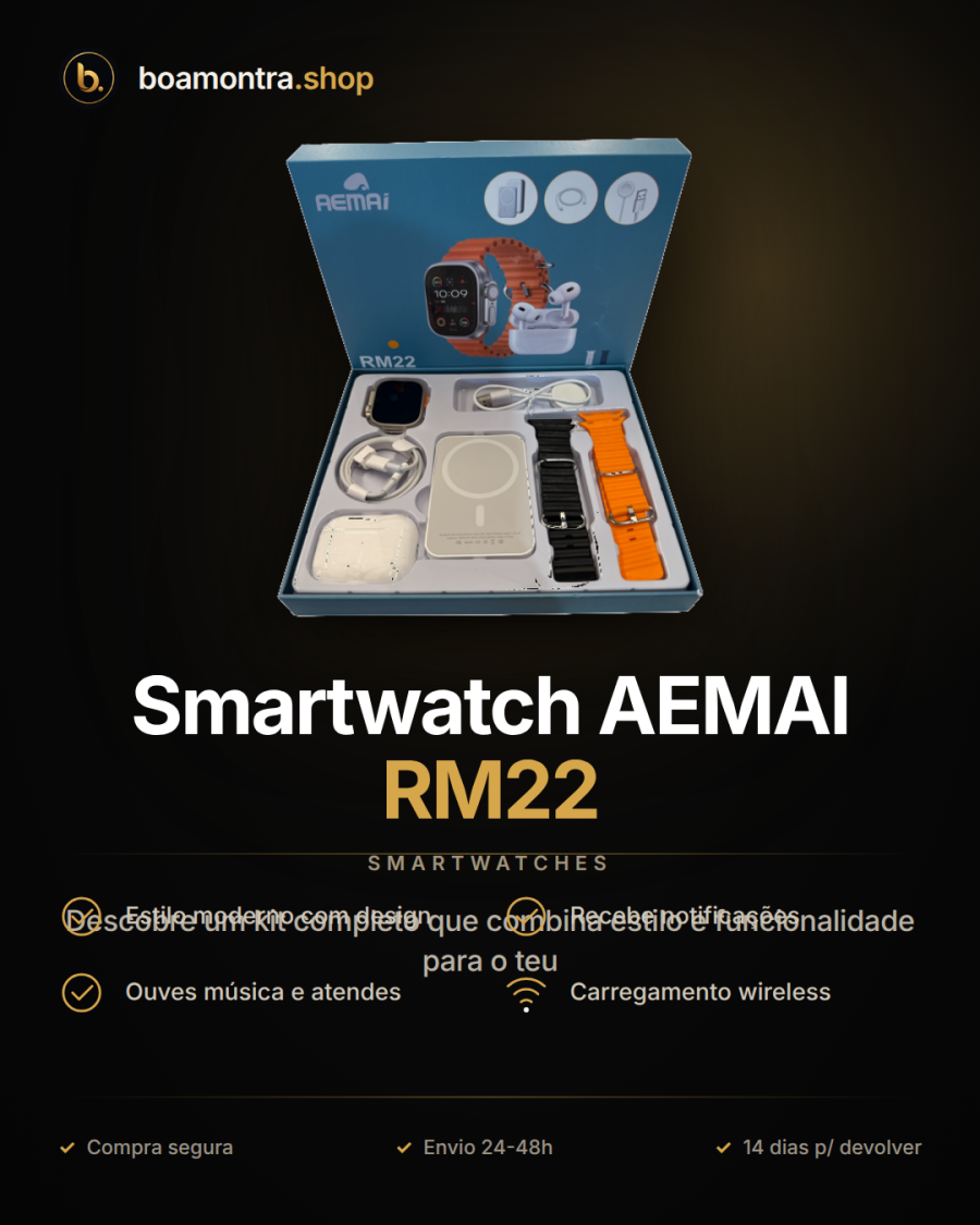 Fica Sempre Ligado com o Smartwatch AEMAI RM22
