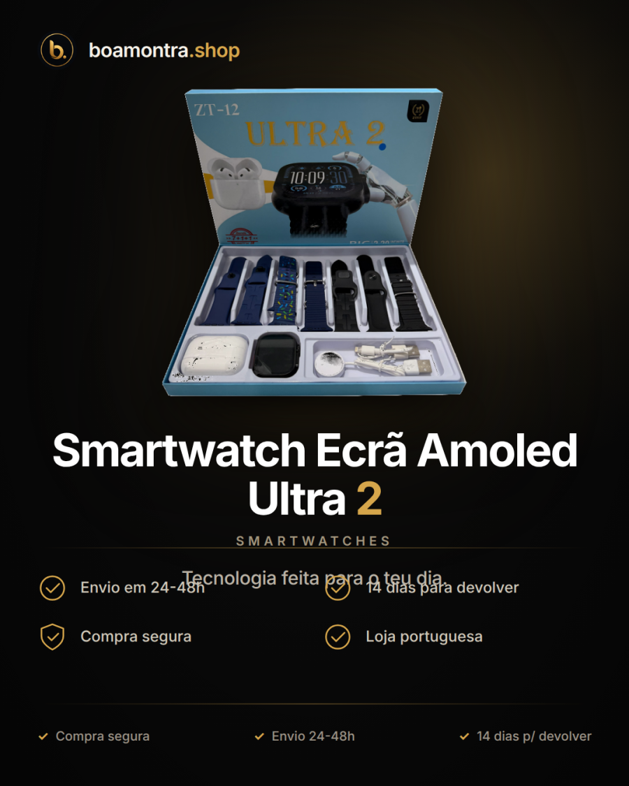 Smartwatch Ecrã Amoled Ultra 2
