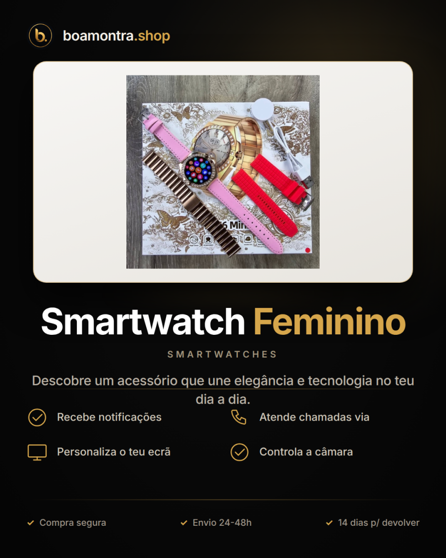 Estilo e Conectividade com Smartwatch Feminino