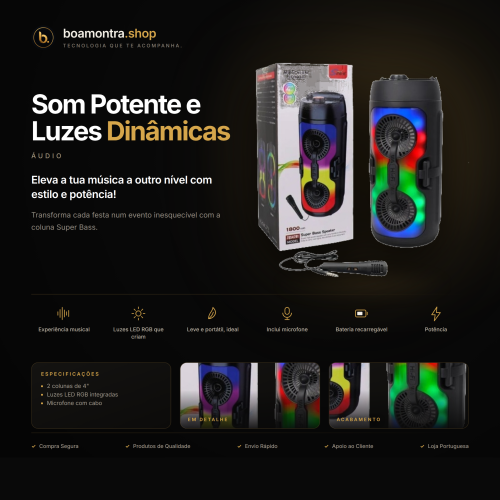 Som Potente e Luzes Dinâmicas