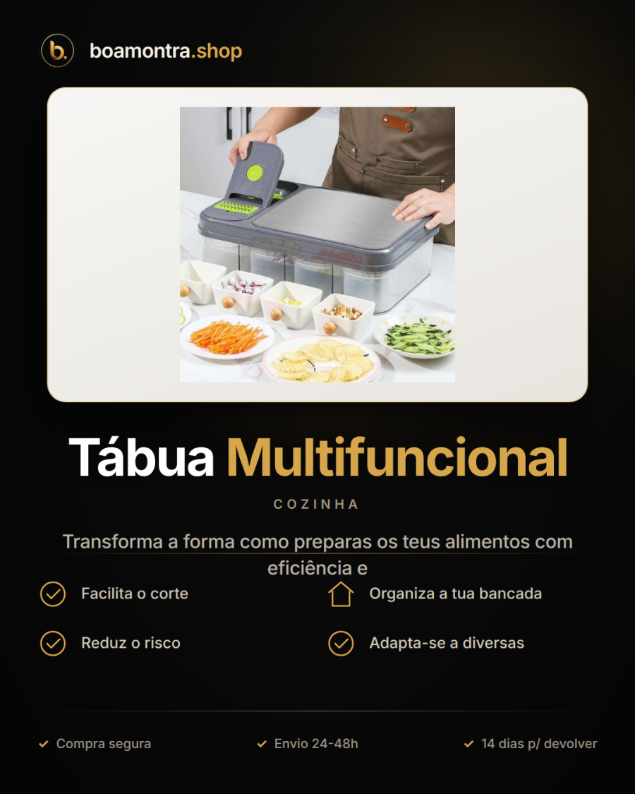 Praticidade na Cozinha com Tábua Multifuncional