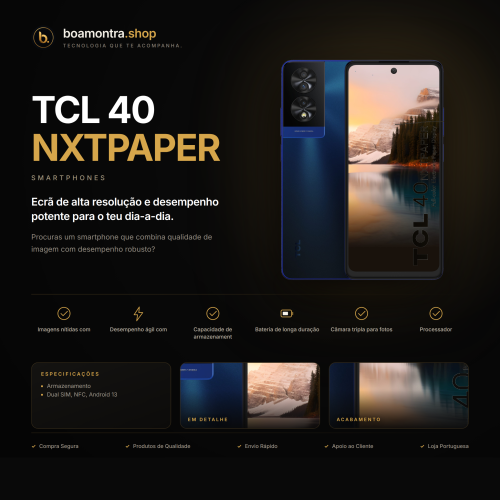 Desfruta de imagens nítidas com TCL 40 NXTPAPER
