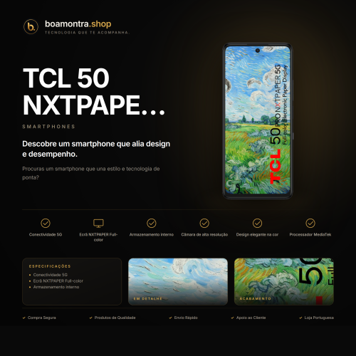 Velocidade e estilo com TCL 50 NXTPAPER 5G