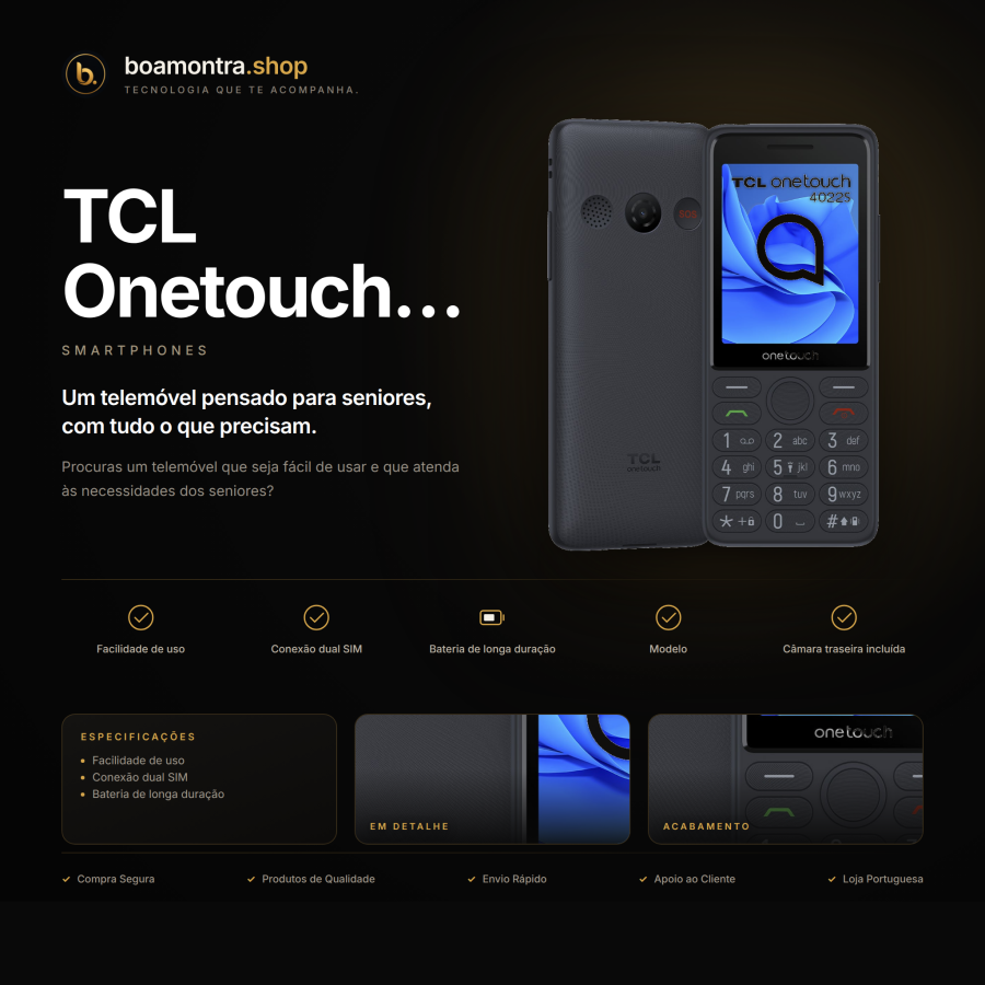 Facilidade e Conforto com TCL Onetouch 4022S