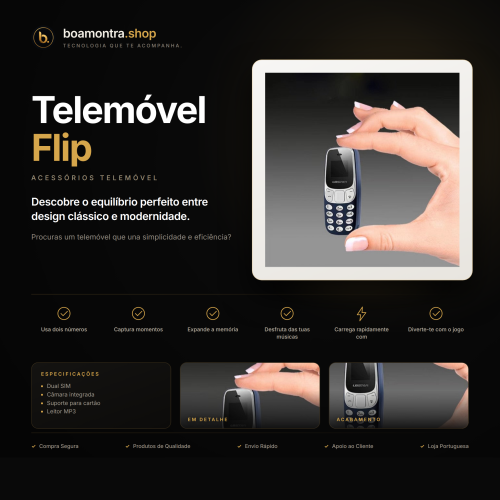 Simplicidade e Funcionalidade: Telemóvel Flip