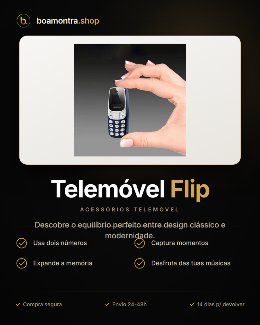 Simplicidade e Funcionalidade: Telemóvel Flip