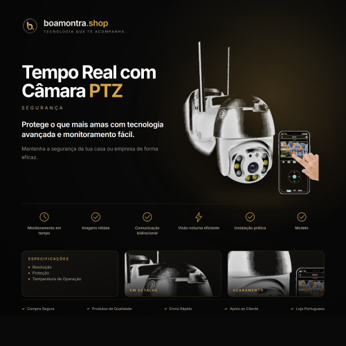 Segurança em Tempo Real com Câmara PTZ