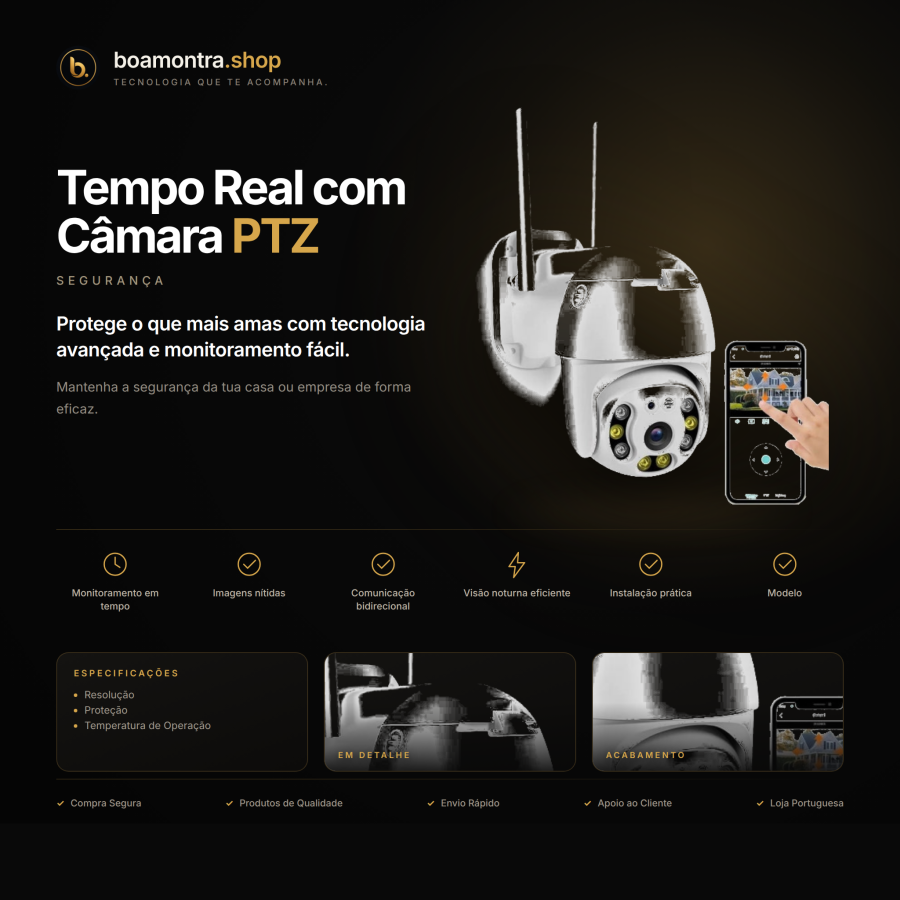 Segurança em Tempo Real com Câmara PTZ