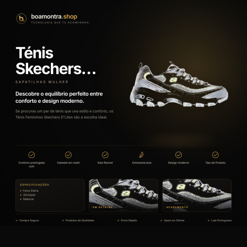 Conforto e Estilo com Ténis Skechers D'Lites