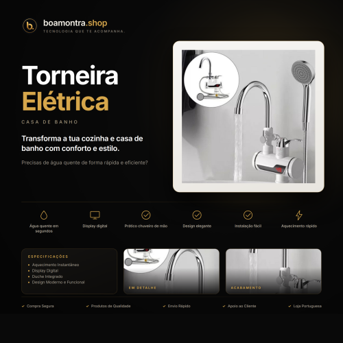 Água Quente Instantânea com Torneira Elétrica