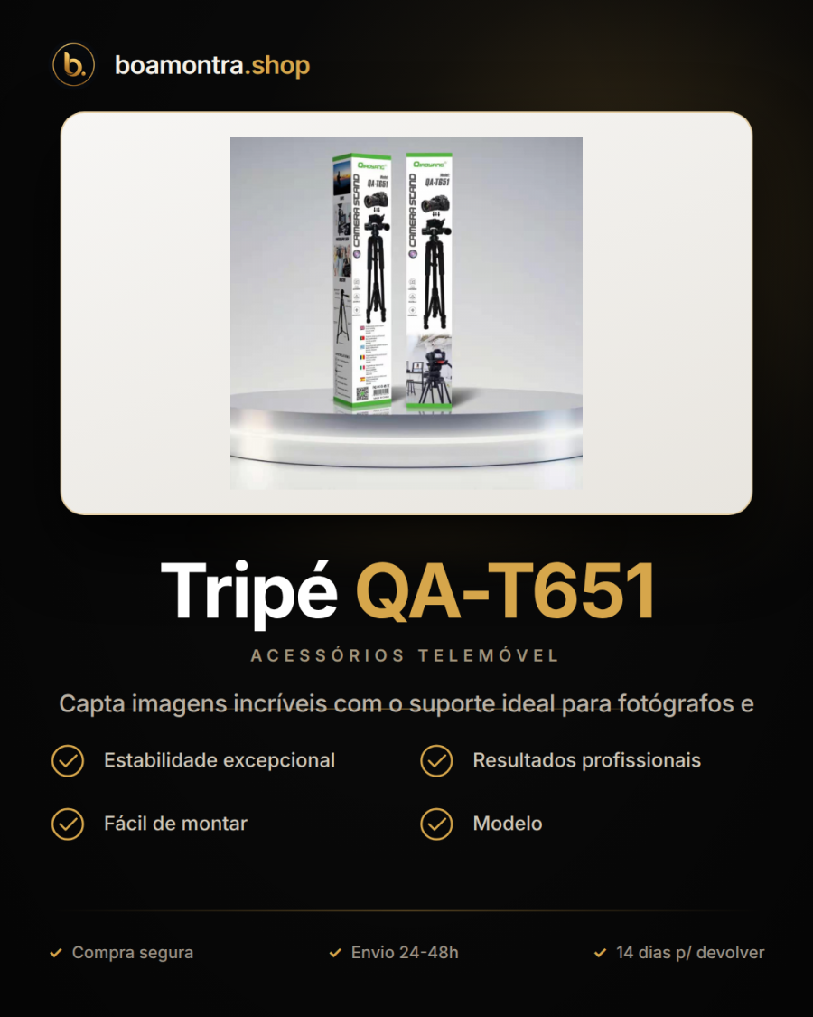 Estabilidade e Flexibilidade com Tripé QA-T651