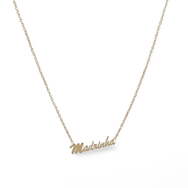 Colar Delicate com palavra madrinha