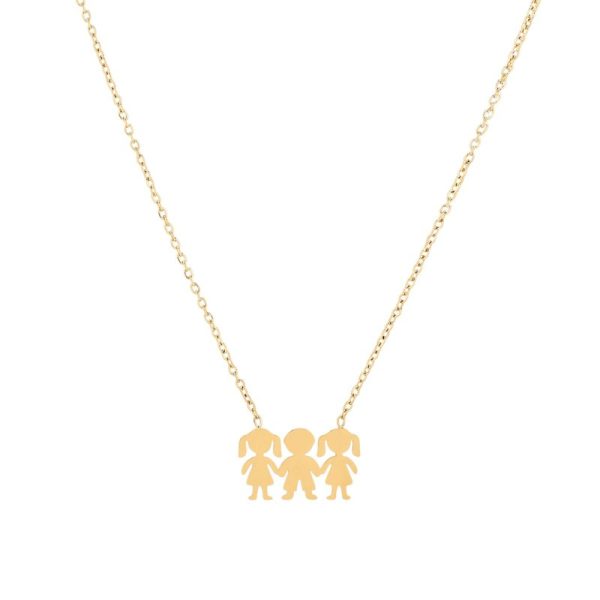 Colar Delicate duas meninas e um menino