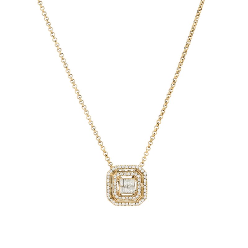 Colar Delicate quadrado brilhantes