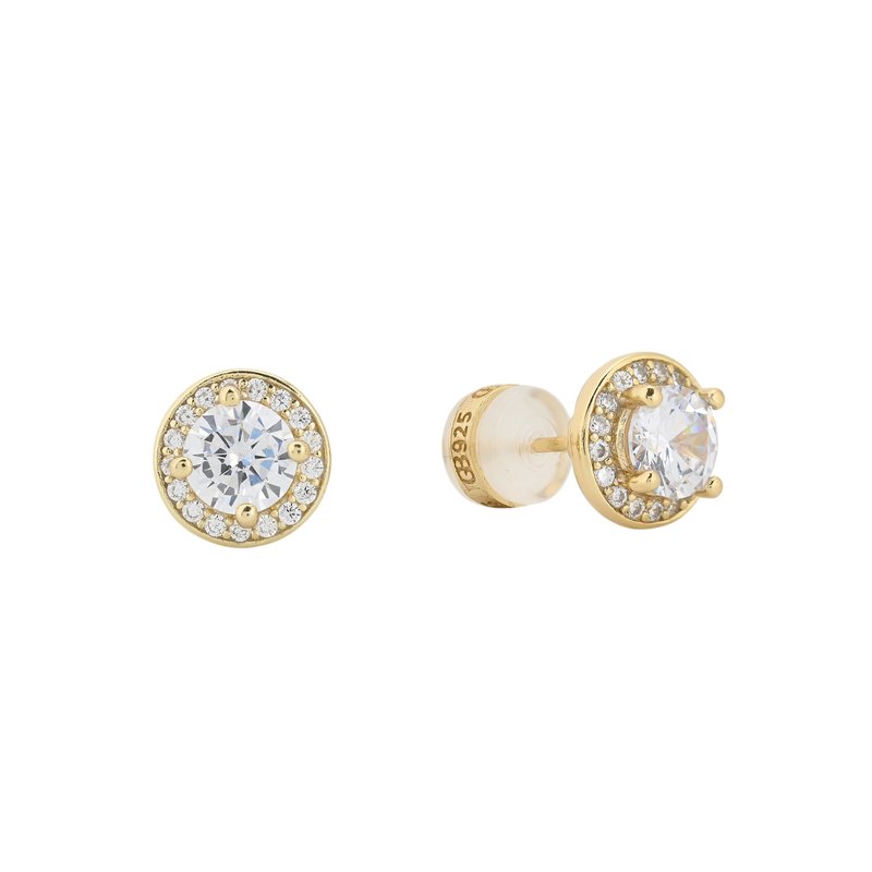 Brincos Luxury redondos com zircônias