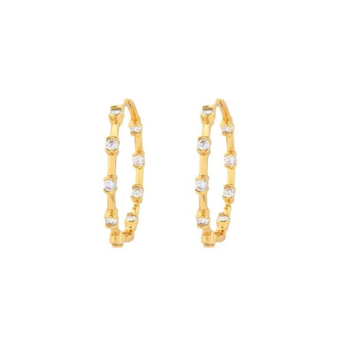 Argolas BeLove finas com brilhantes