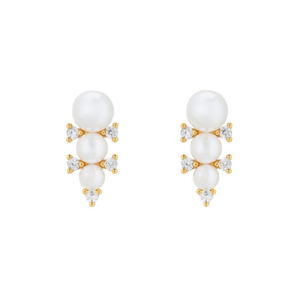 Brincos Belove trio de pérolas
