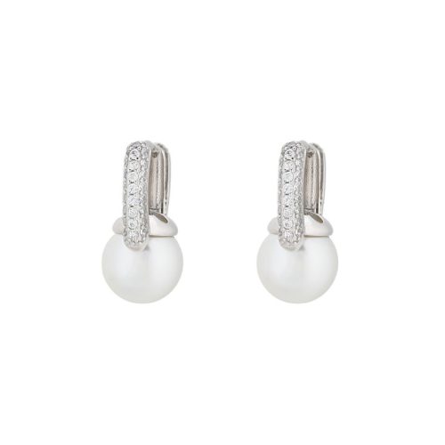 Argolas BeLove quadradas com pérola