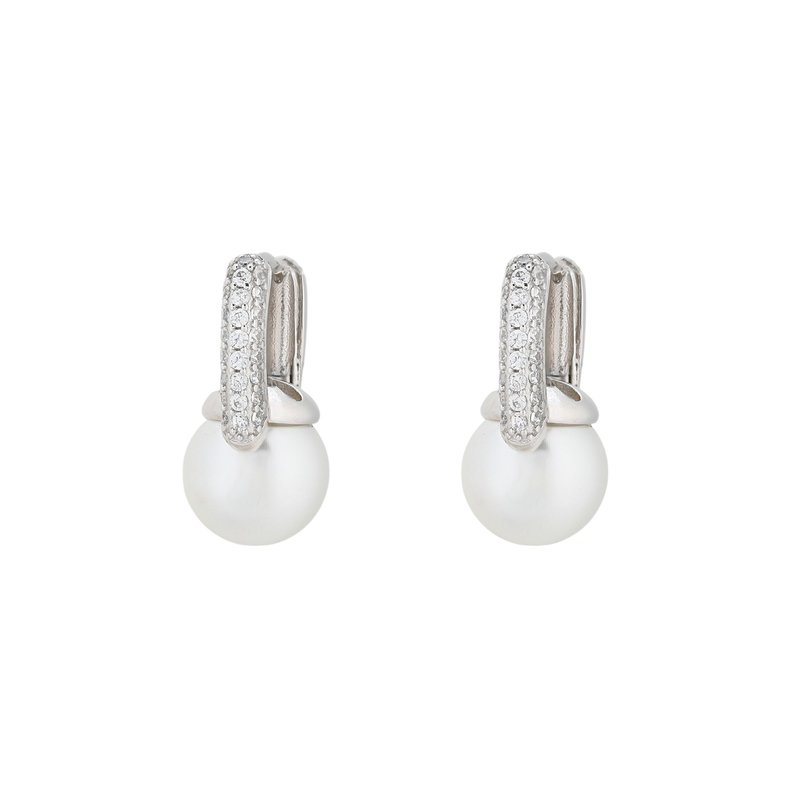 Argolas BeLove quadradas com pérola