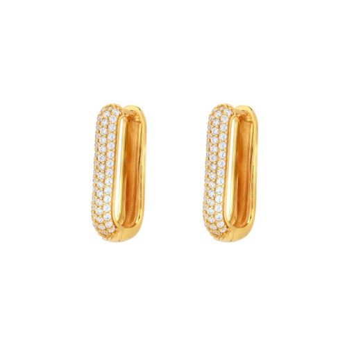 Argolas BeLove quadradas com zircônias