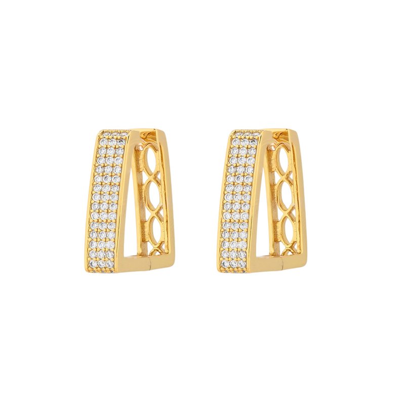 Argolas BeLove quadradas com brilhantes