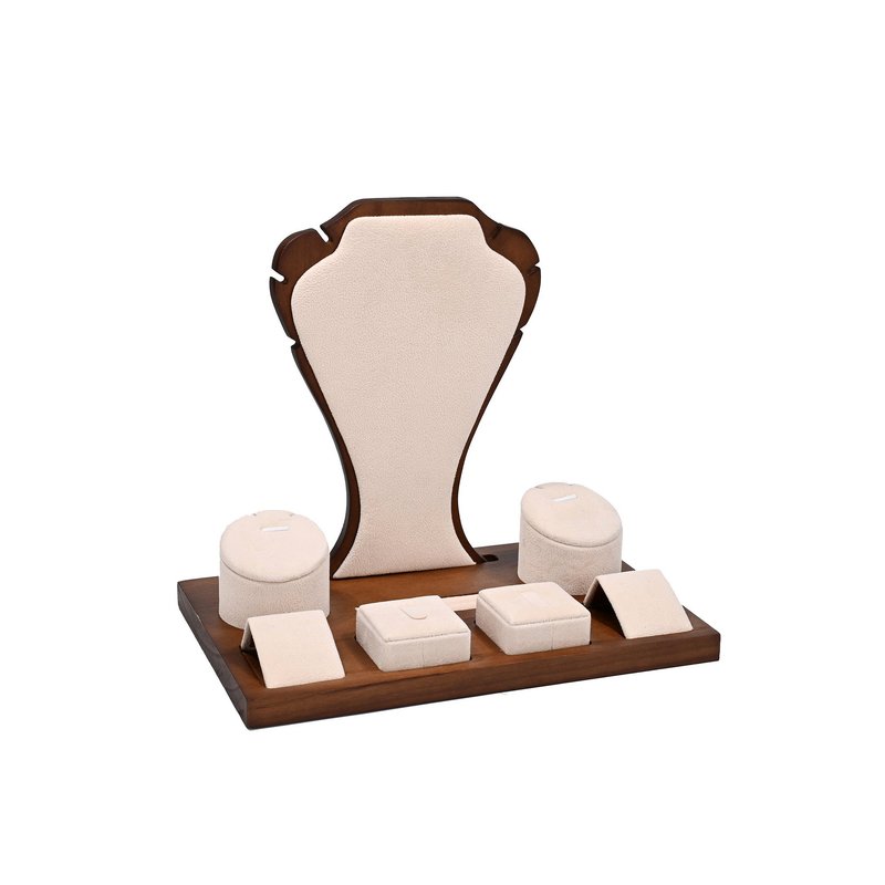 Expositor conjunto beige