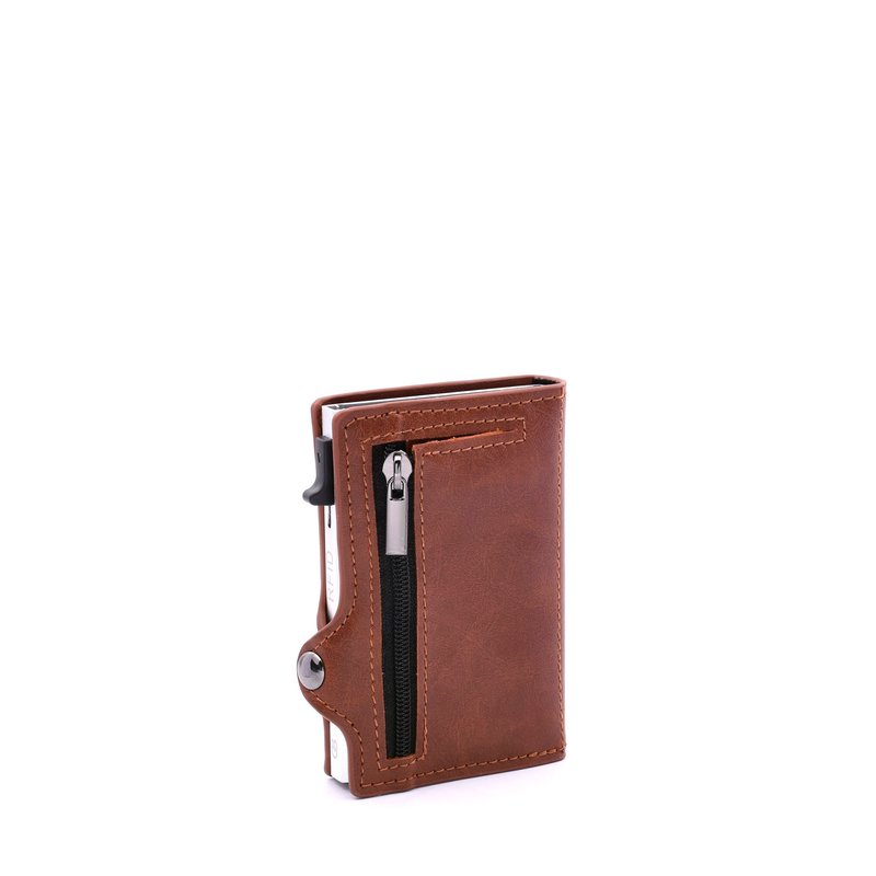 Porta-cartão com fecho zip