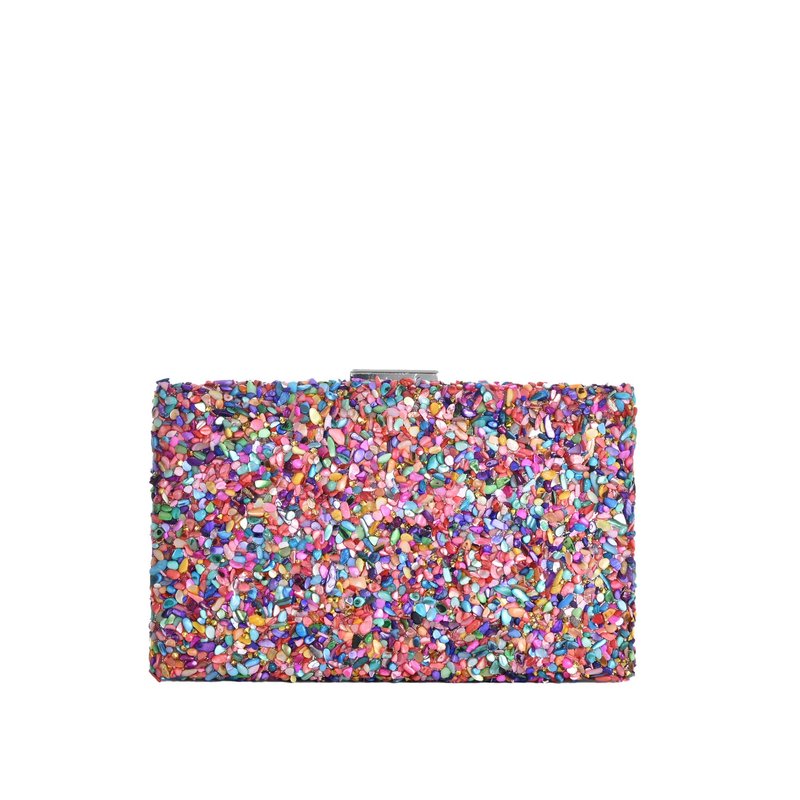 Bolsa de festa com pedras formato retangular