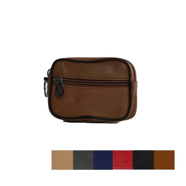 Pack carteira com fecho exterior e argola para porta chaves