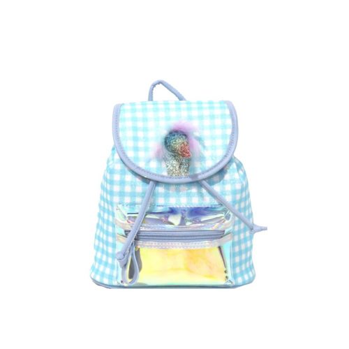 Mochila de criança com quadradinhos