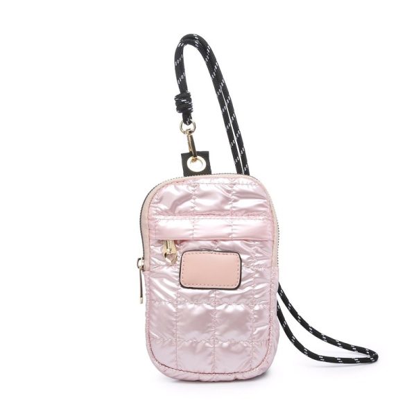 Porta telemóvel acolchoado com fecho de correr