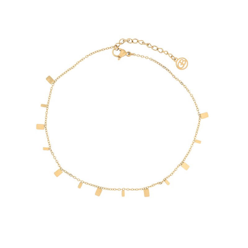 Pulseira de pé aço com pendentes