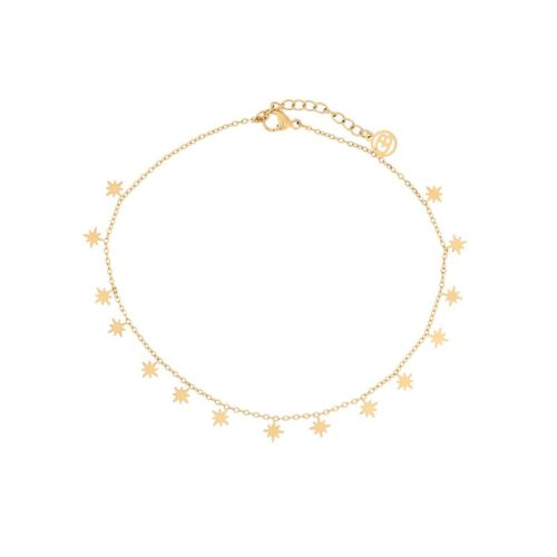 Pulseira de pé aço pendentes estrelas