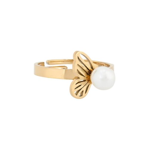 Elegância com Anel Meia Borboleta