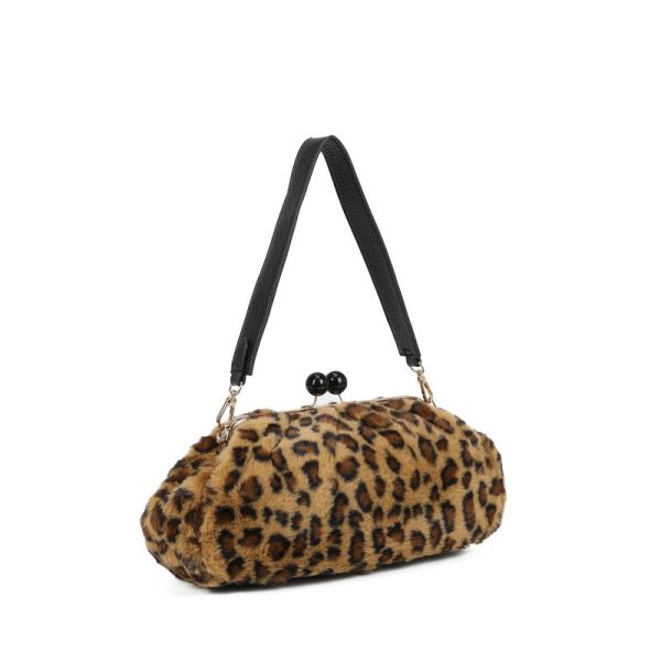 Mala de ombro com pelo animal print
