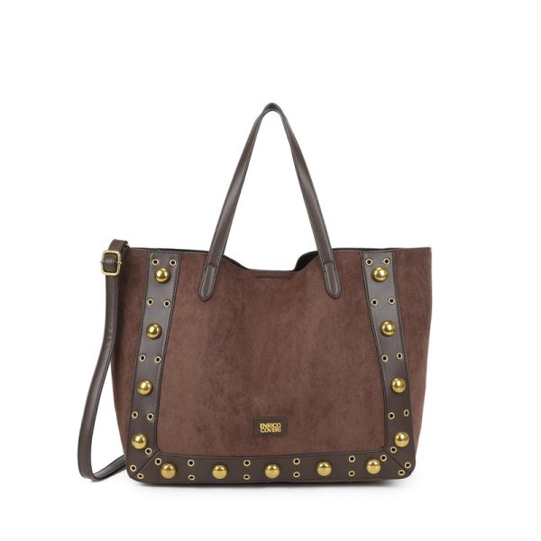 Mala Shopper com detalhes dourados