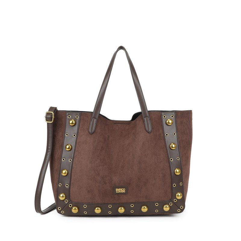 Mala Shopper com detalhes dourados