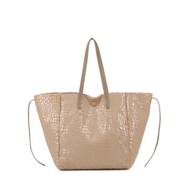 Mala Shopper com pelinho e verniz