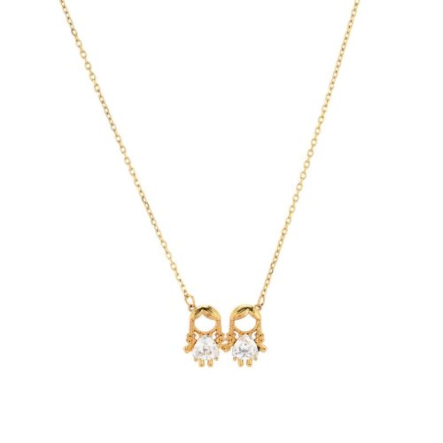 Colar BeLove com pingente duas meninas
