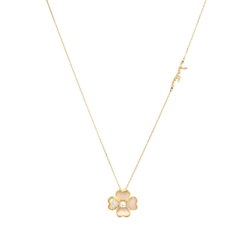 Colar de flor com brilhante semi joia