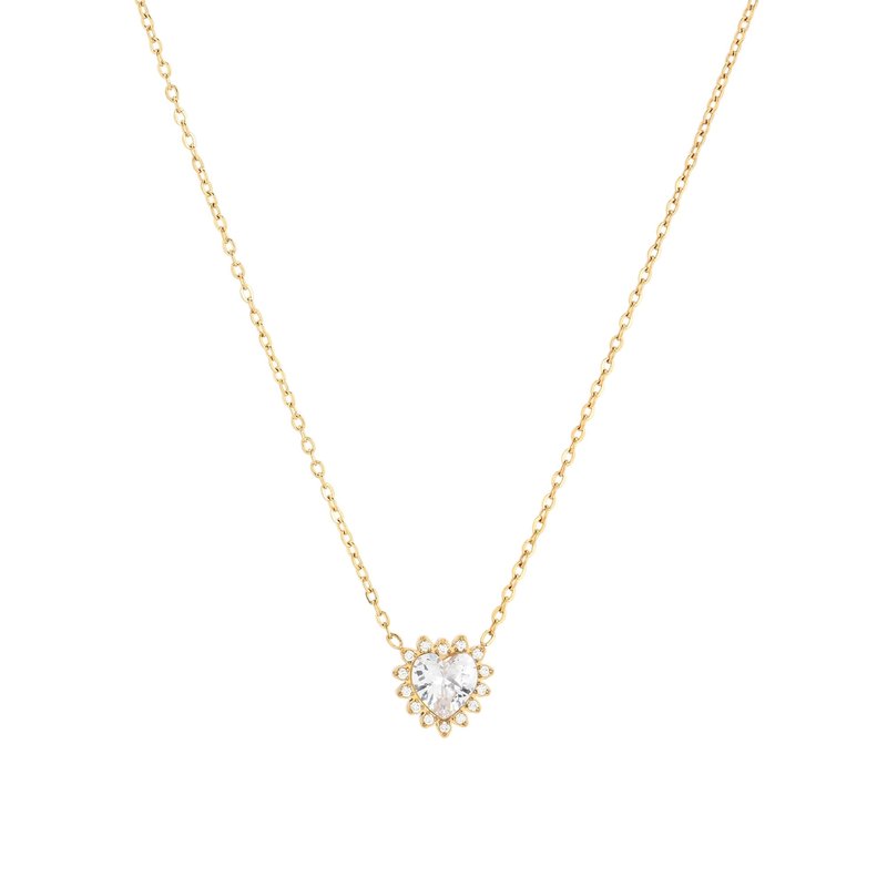 Colar Delicate coração e zircônias