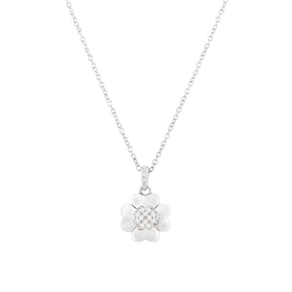 Colar Luxury trevo com brilhantes
