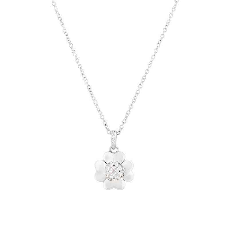 Colar Luxury trevo com brilhantes