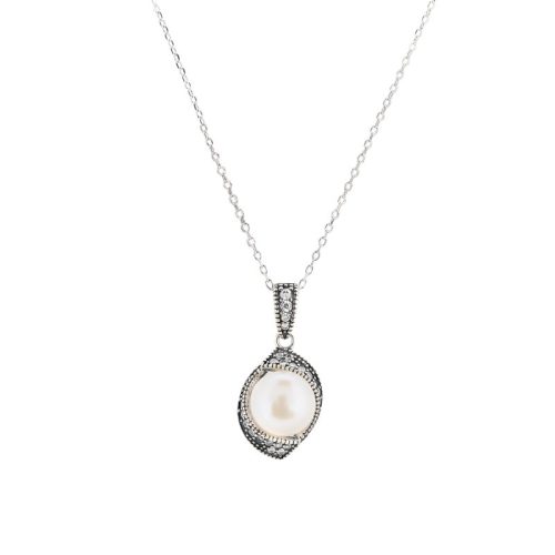 Colar Luxury com pérola e zircônias